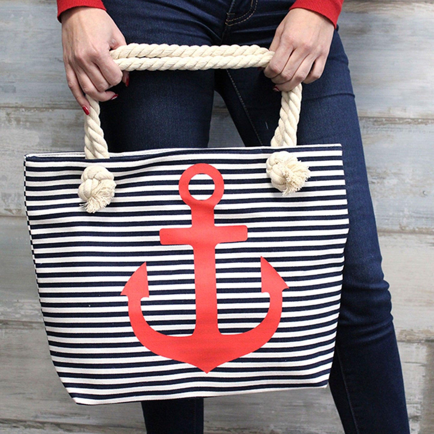 Bolso shopper con asa de cuerda - unicornio