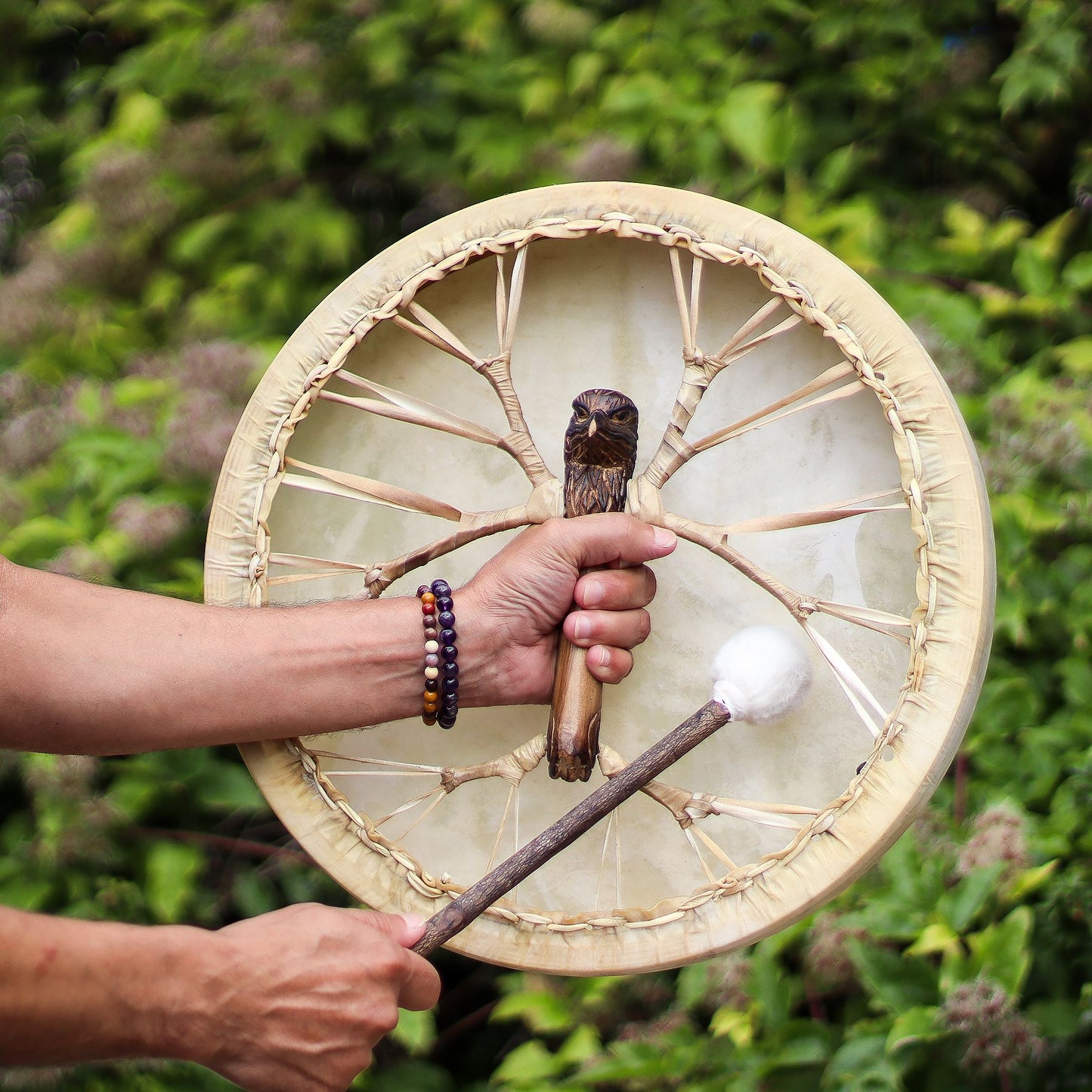 Espíritu del Águila - Sharman Drum & Stick - Ajustable - 40 cm