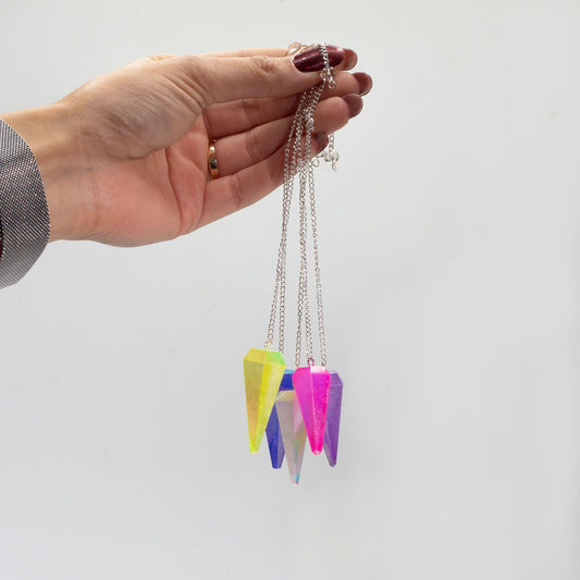 Péndulo de seis caras - Aurora Cristal Durazno - 4 cm