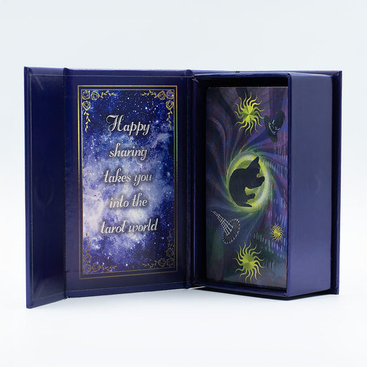 Conjunto de cartas de Tarot con lámina púrpura - Tarot de la Bruja - con folleto