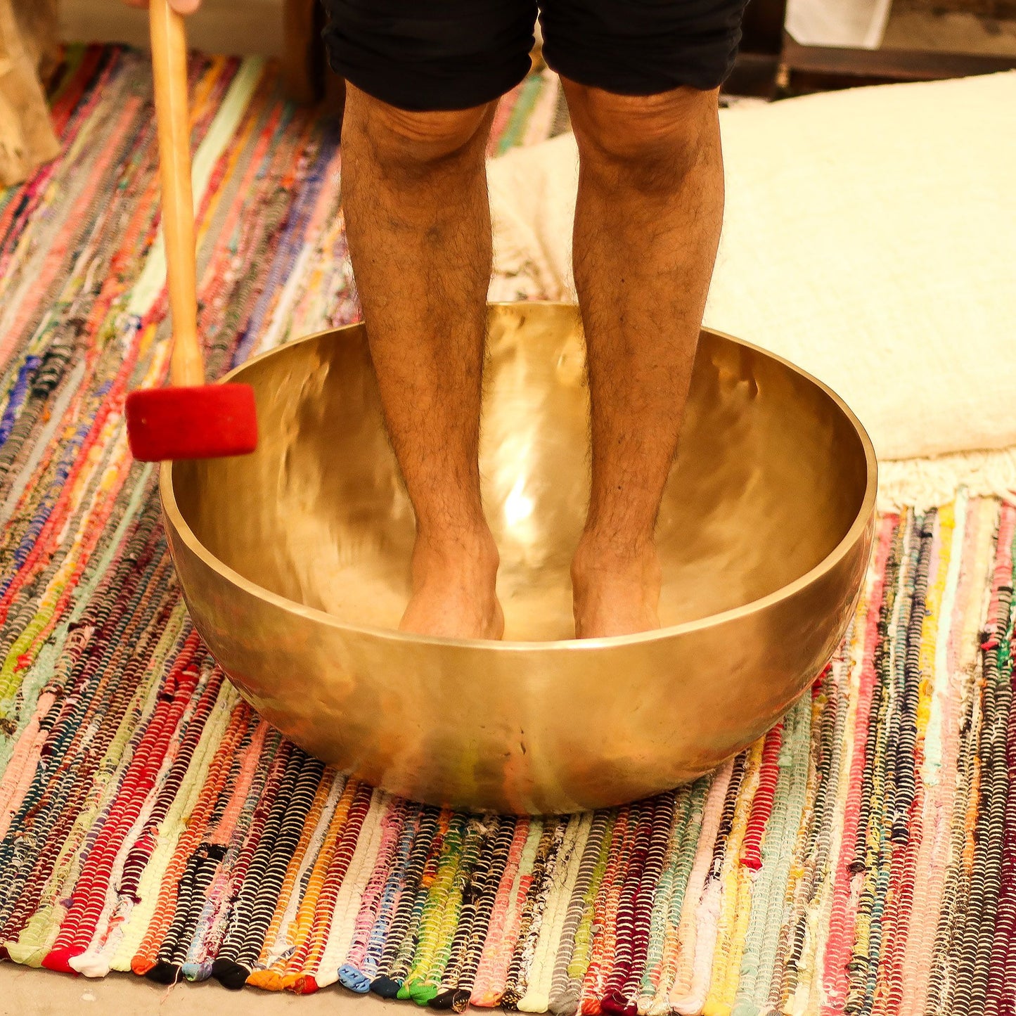 Enorme Cuenco Liso Vibracional con Patas - 50x20 cm - 10,7 kg
