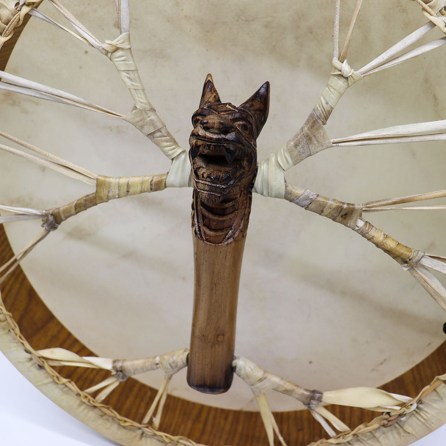 Espíritu del dragón - tambor chamán y baqueta - ajustable - 40 cm
