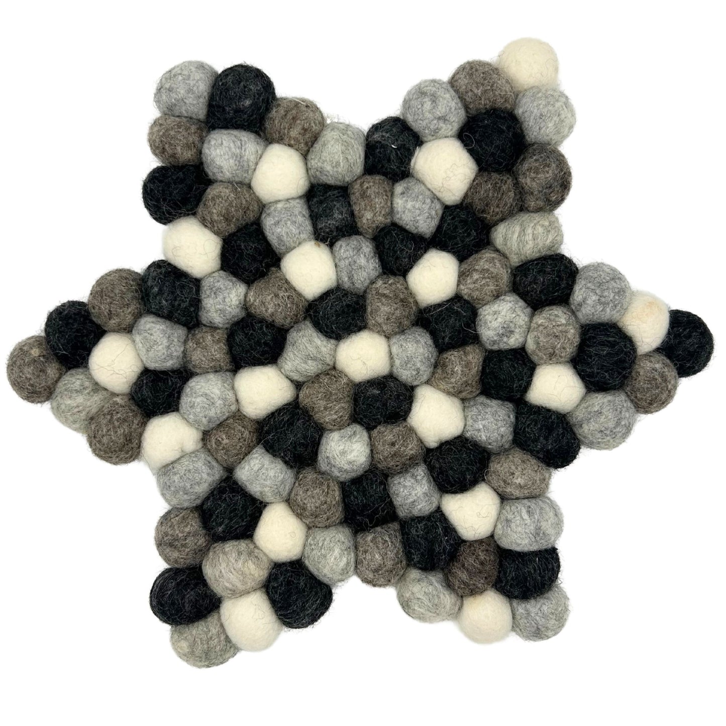 Tapete central de fieltro con forma de estrella (38 x 18 cm, color gris multicolor)