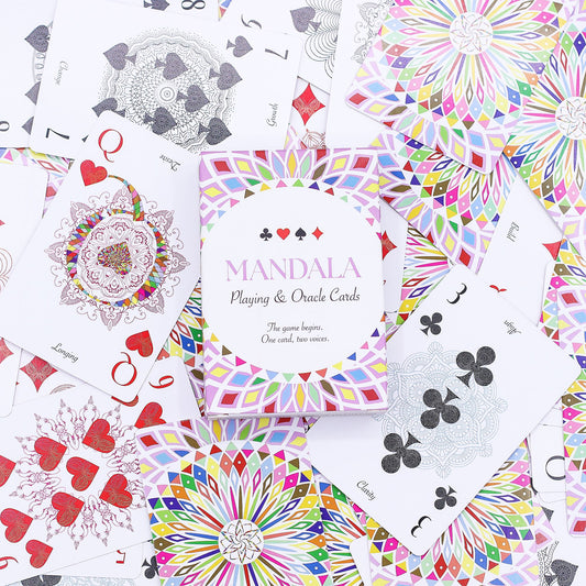 Mandala para jugar y Cartas de Oráculo – Simetría caleidoscópica
